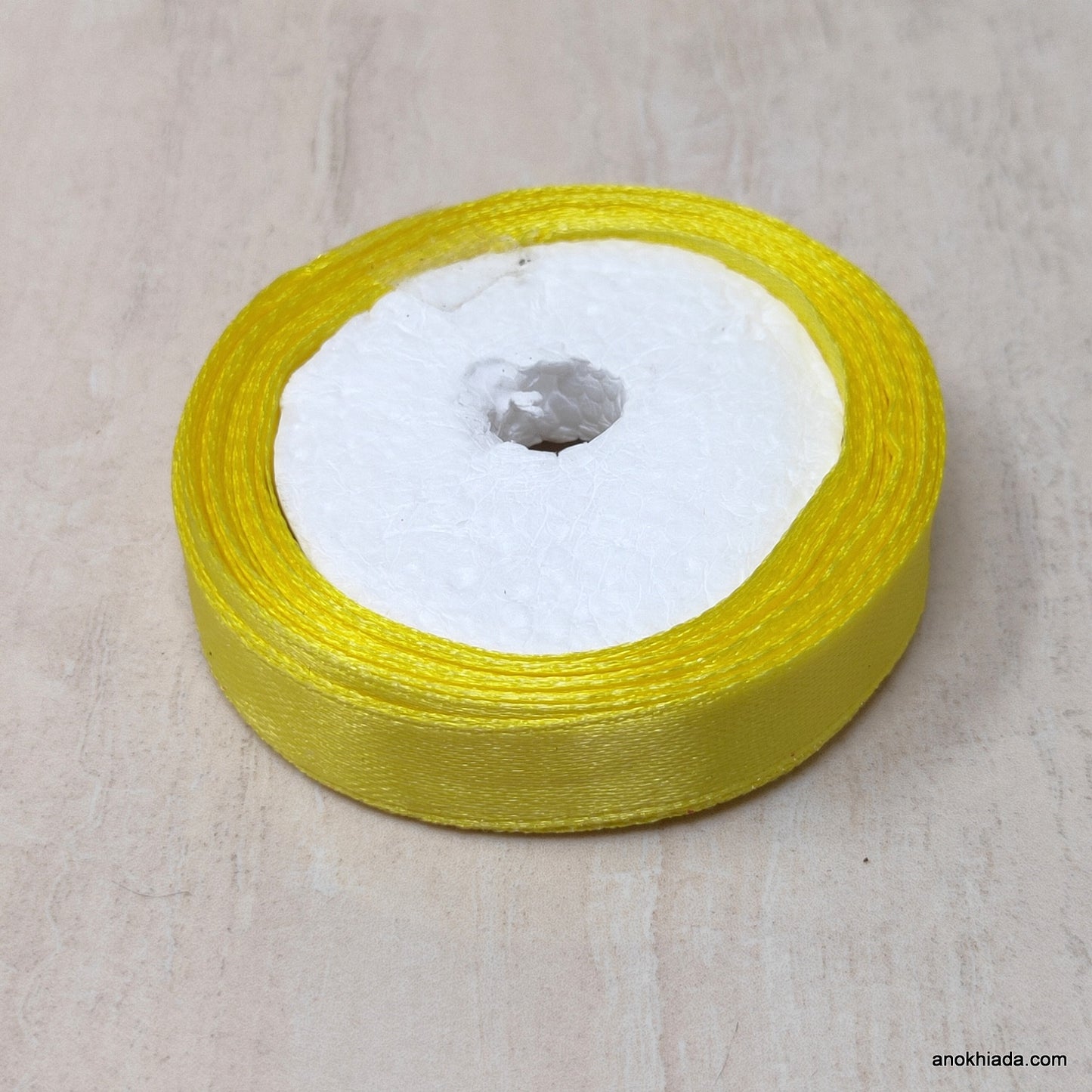 1/2 Inch (12.5 mm) Yellow Satin Ribbon (036)