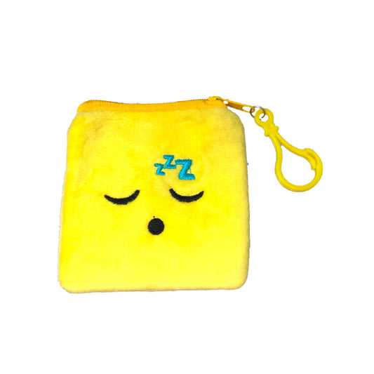 Anokhi Ada Yellow Velvet Smiley Handy Purse/ Pouch/ Wallet for Girls (YB-01)