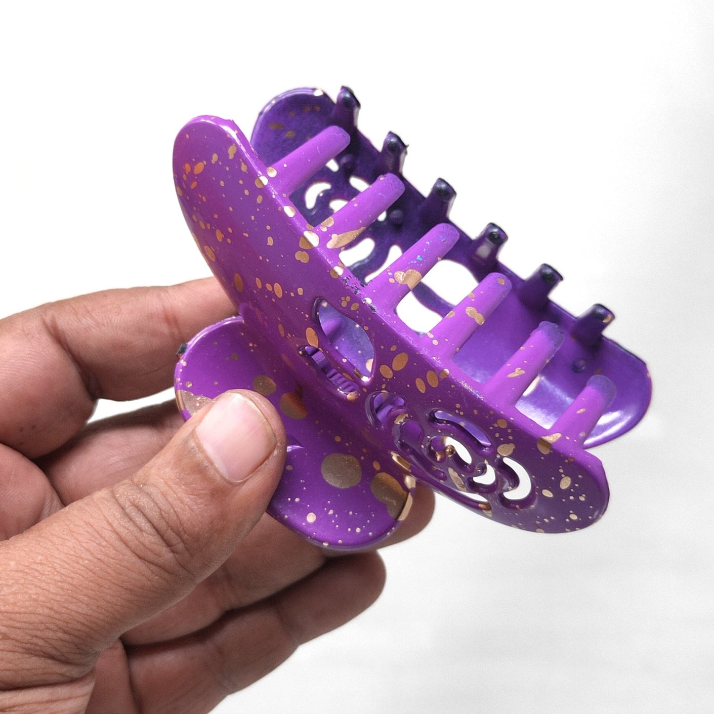 Anokhi Ada Large Plastic Hair Claw for Girls and Women (Purple,,ZA-12-d)