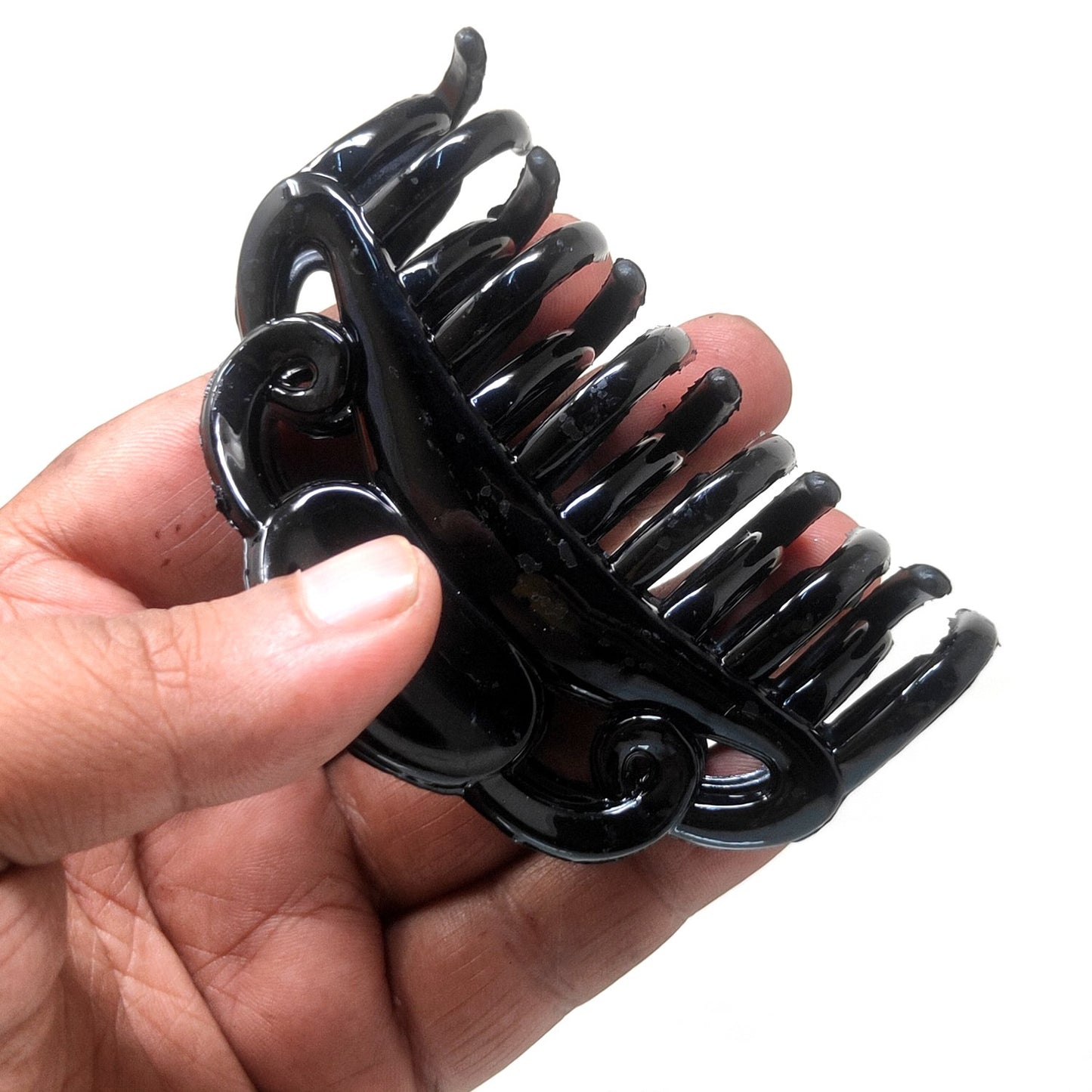 Anokhi Ada Large Plastic Hair Clutcher for Girls and Women (Black, ZA-21)