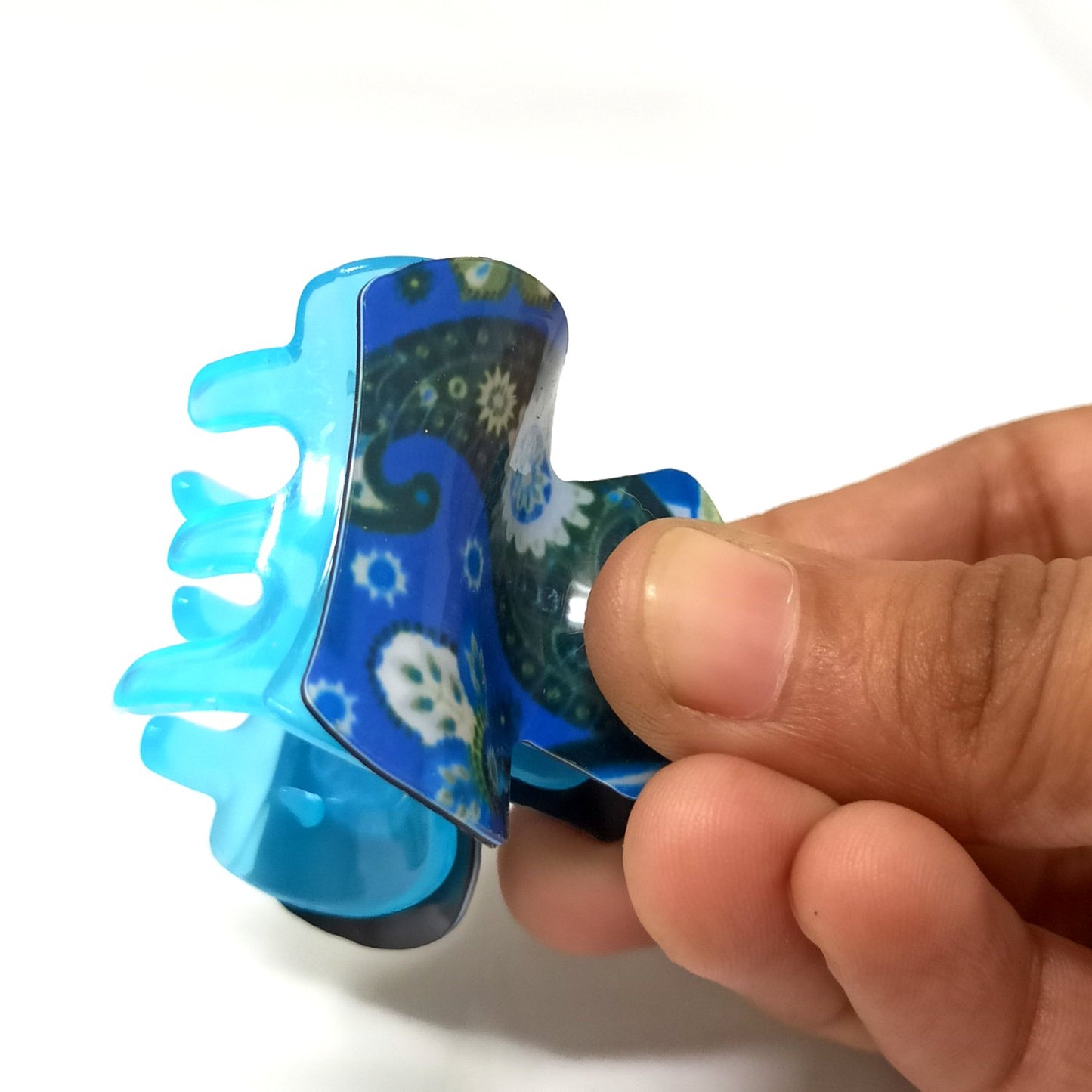 Anokhi Ada Premium Small Plastic Hair Clutcher for Girls and Women (Blue, ZA-33D)