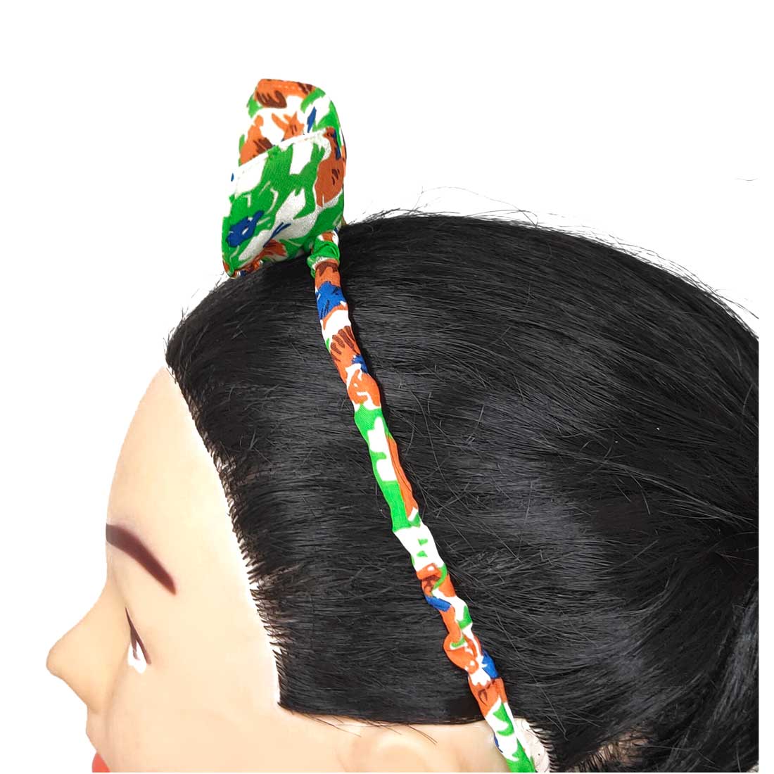 Anokhi Ada Bunny Ear Multi-Colour Fabric on Metal Hairband/Headband for Girls and Women-(ZC-01)