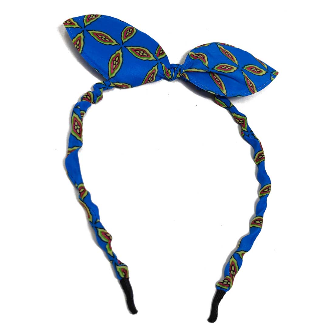 Anokhi Ada Bunny Ear Multi -Colour Fabric on Metal Hairband/Headband for Girls and Women-(ZC-04)