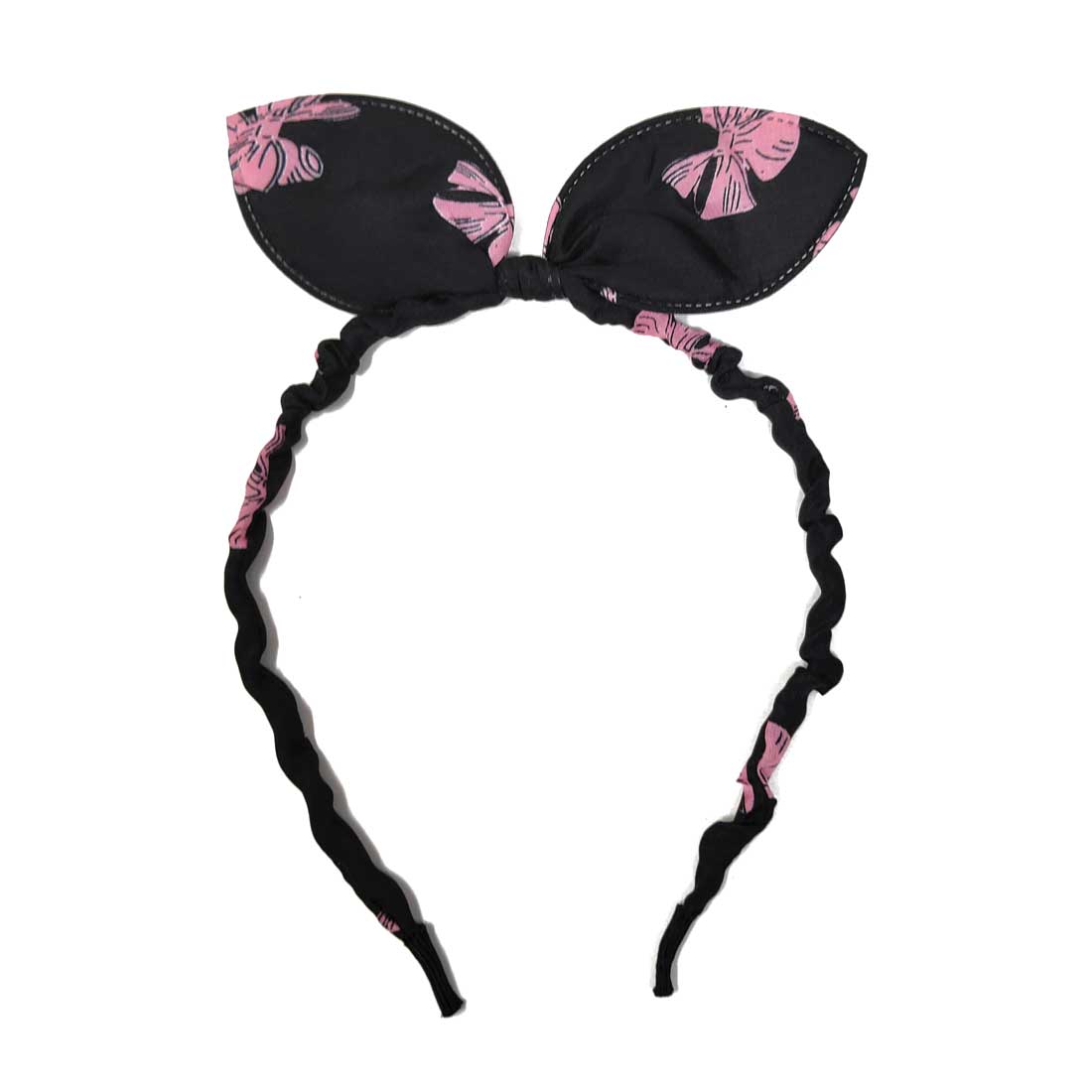 Anokhi Ada Bunny Ear Multi -Colour Fabric on Metal Hairband/Headband for Girls and Women-(ZC-07)