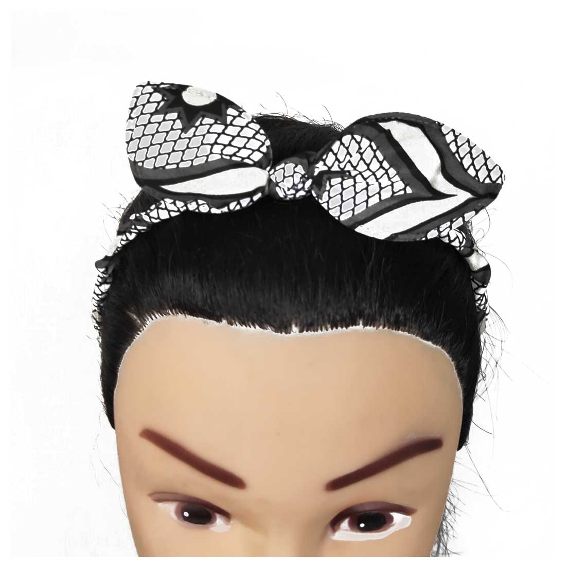Anokhi Ada Bunny Ear Multi -Colour Fabric on Metal Hairband/Headband for Girls and Women-(ZC-08)