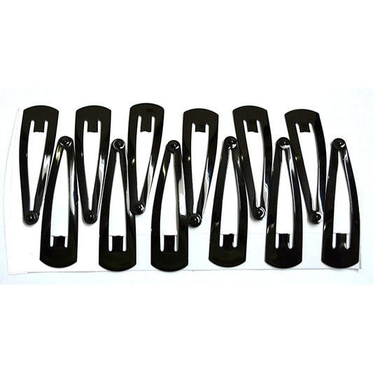 Anokhi Ada Daily Use Black Tik Tak Hair Clips (Combo of 12  Medium Clips) -ZD-19