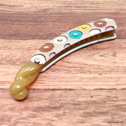 Premium Banana Hair Clip for Girls & Woman (Honey) - ZF-36