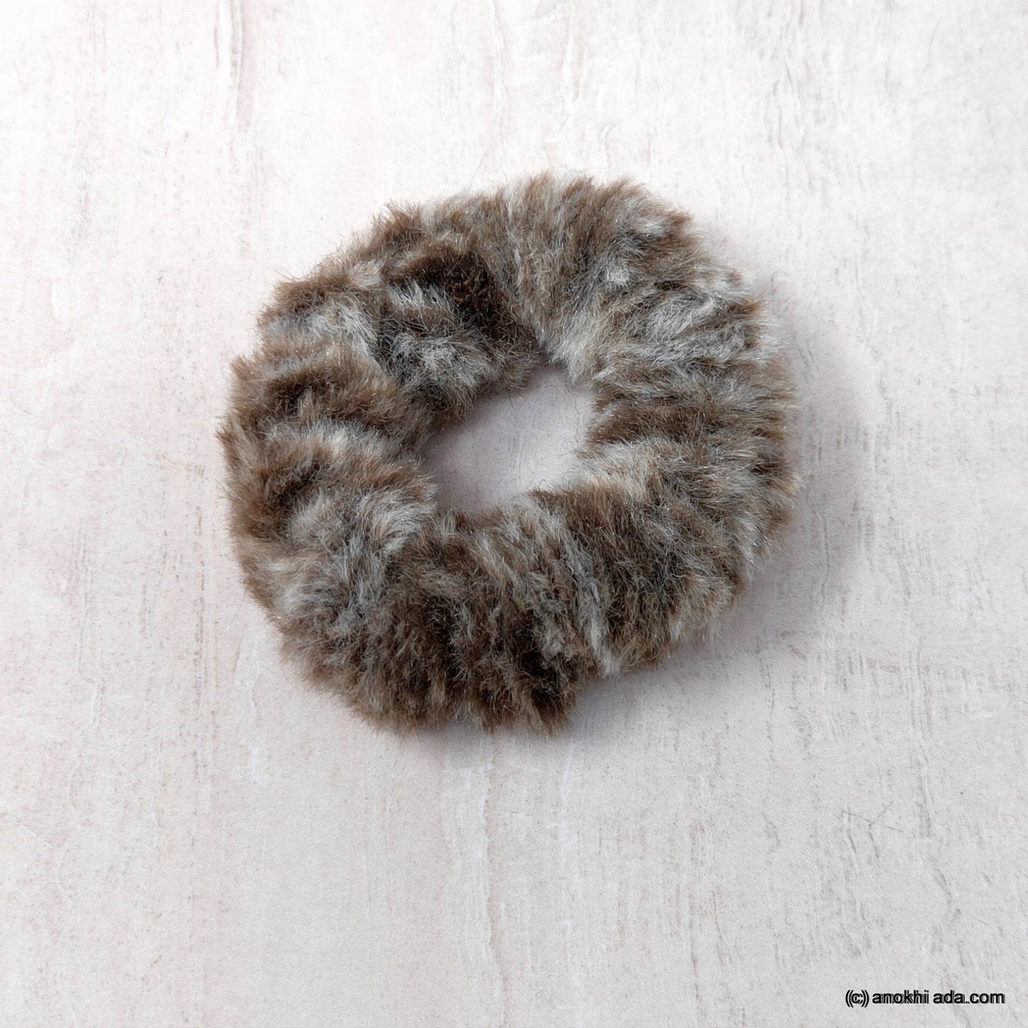 Anokhi Ada Multi- Colour Small Fur Scrunchie for Girls and Women ( 2 Pcs, ZG-36 )
