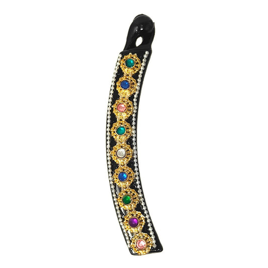 Anokhi Ada Black Designer Handmade Fancy Plastic Banana Hair Clip for Girls and Women (ZI-15) - Anokhiada.com