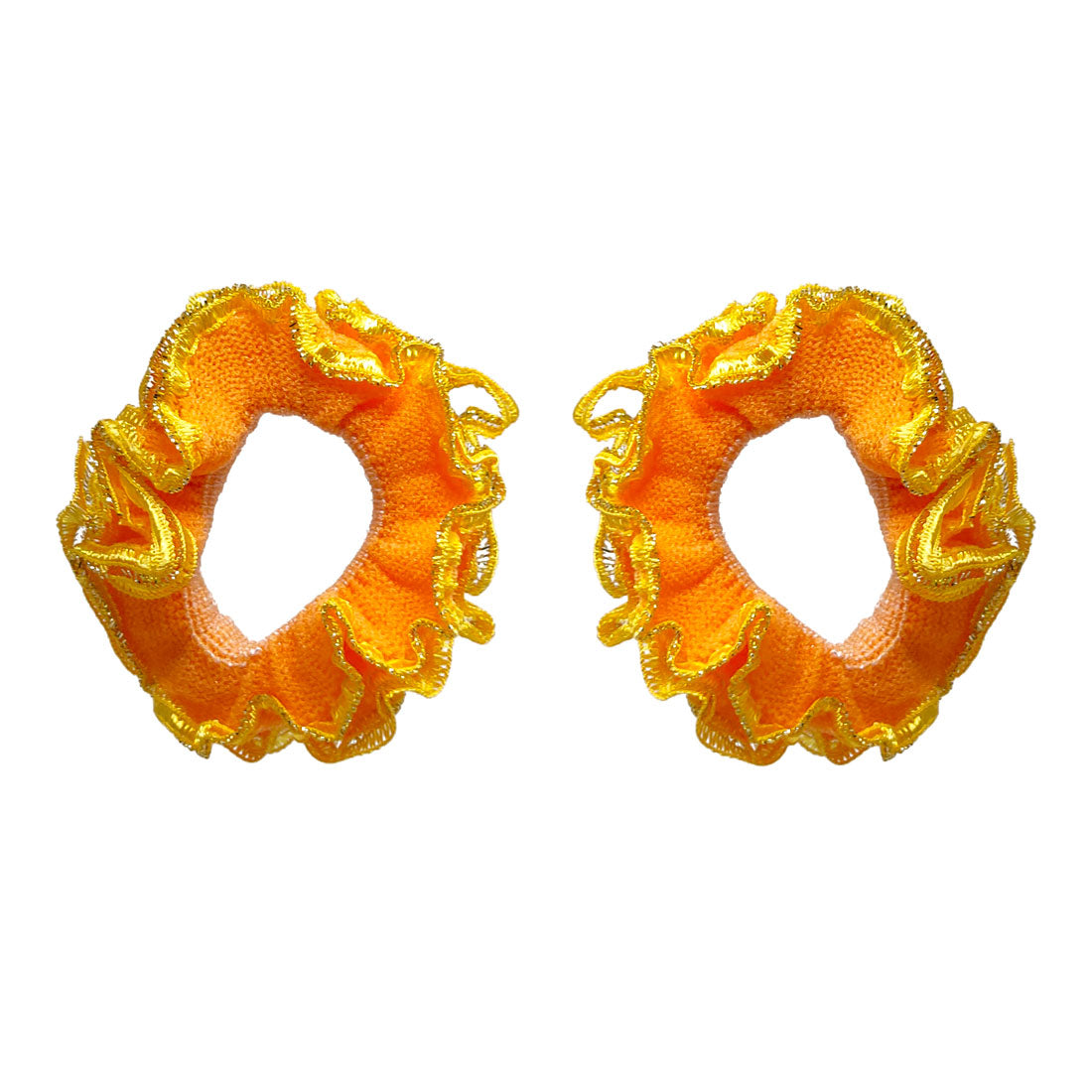 Anokhi Ada Hair Ties/ Ponytail Holders for Girls and Women (Set of 2 Ponytail Holders, Yellow)-Z J-06