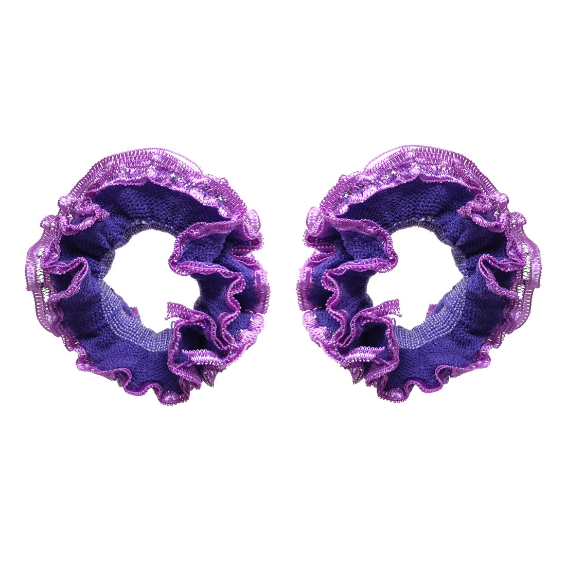 Anokhi Ada Hair Ties/ Ponytail Holders for Girls and Women (Set of 2 Ponytail Holders, Purple)-Z J-07