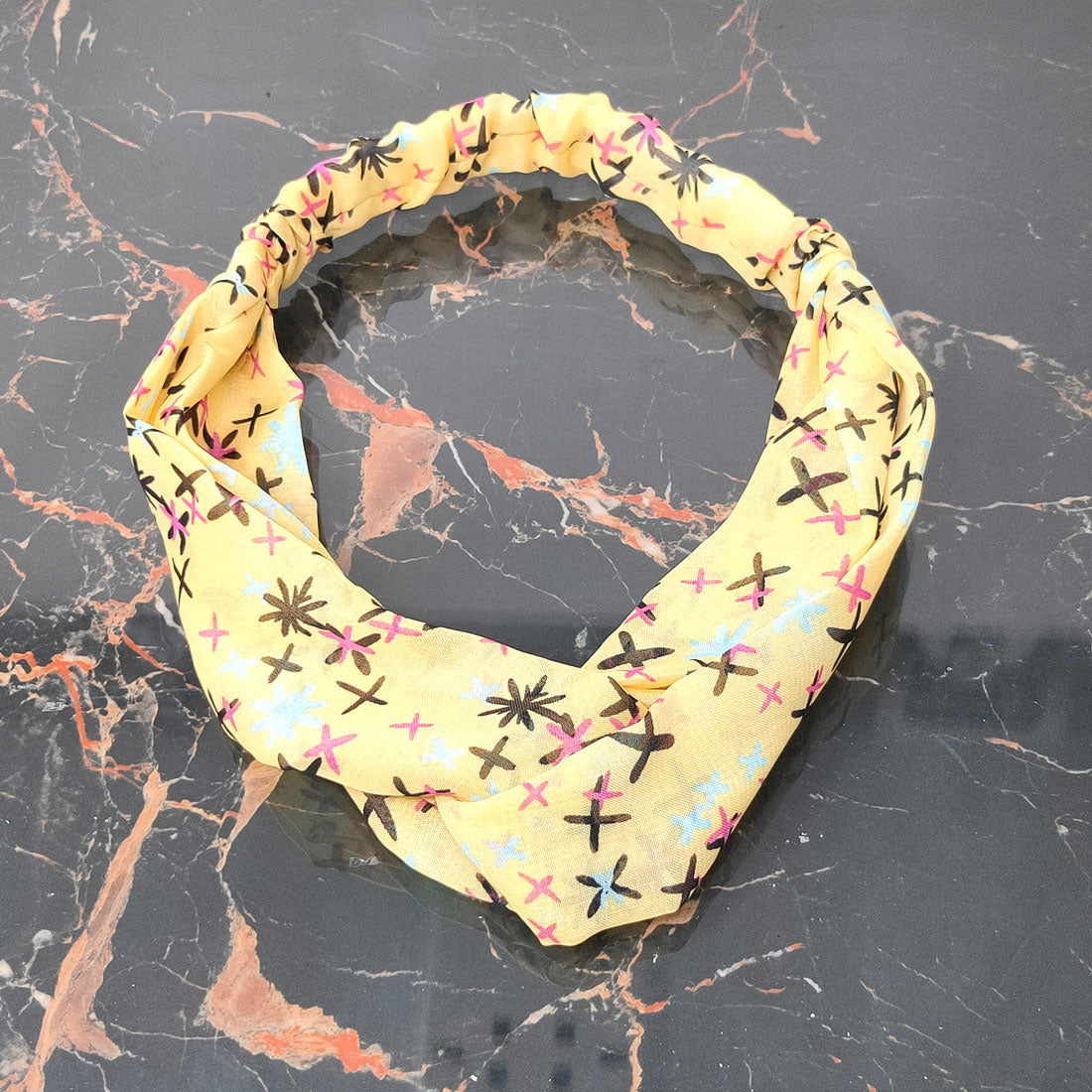 Anokhi Ada Multi-Colour Printed Fabric Soft Headband for Girls and Women (ZK-01)