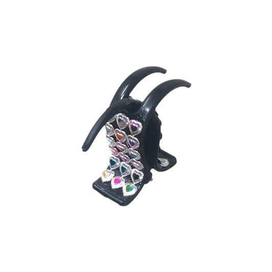 Anokhi Ada Black Designer Handmade Fancy Plastic Hair Clutcher for Girls and Women (ZL-05) - Anokhiada.com