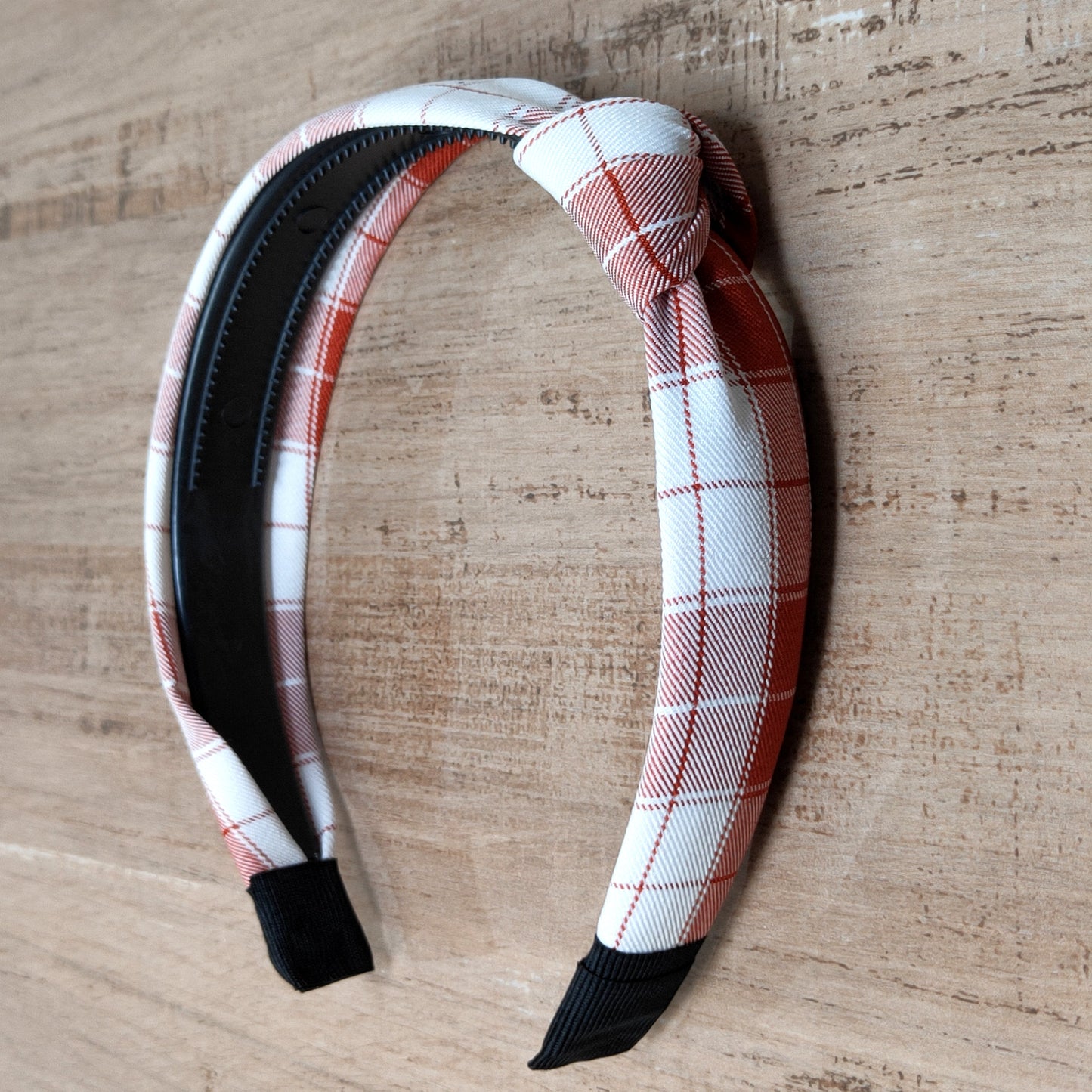 Anokhi Ada Check Design Fabric Knot Headband for Girls and Women (ZN -09)